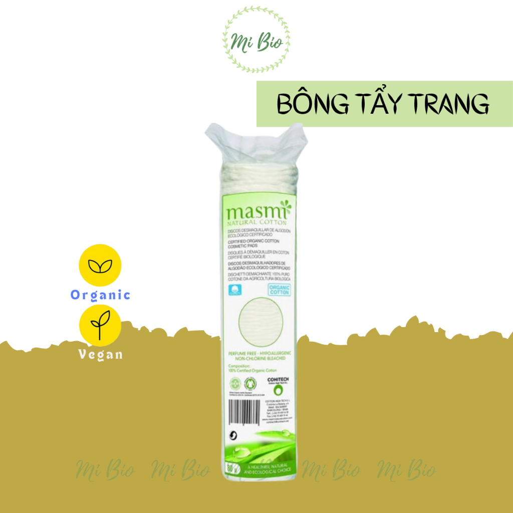 Organic makeup remover cotton  - Masmi