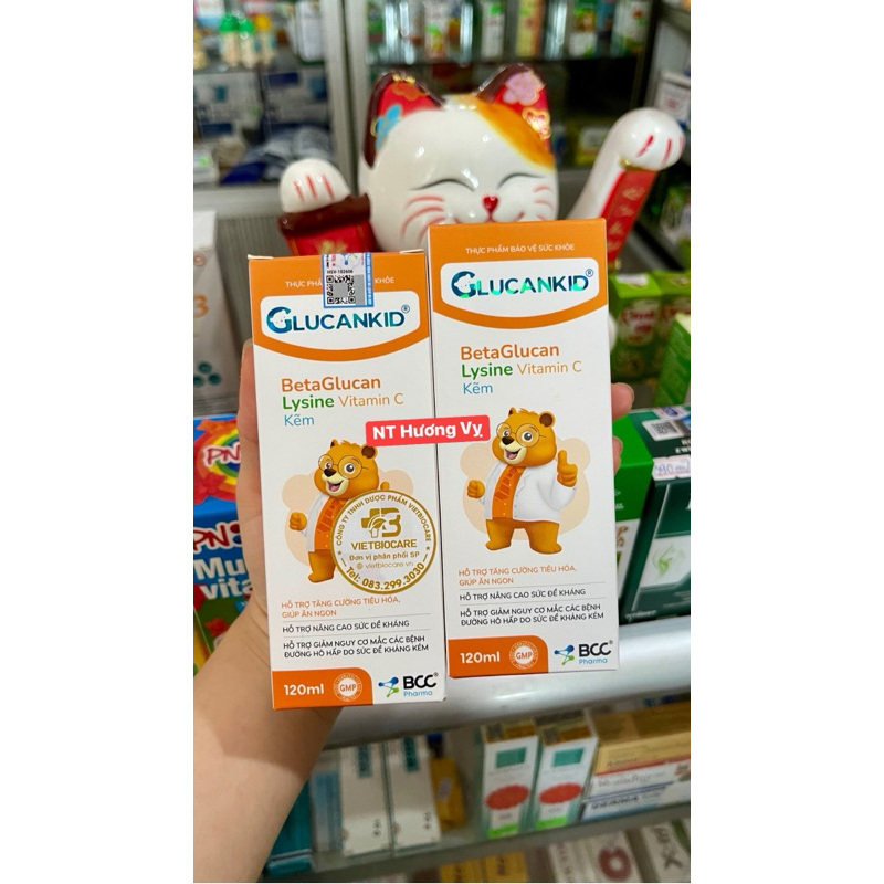 Genuine | Glucankid Syrup Increases Resistance For Babies - BetaGlucan Supplement Helps Babies Reduce Morning Sickness (120ml)