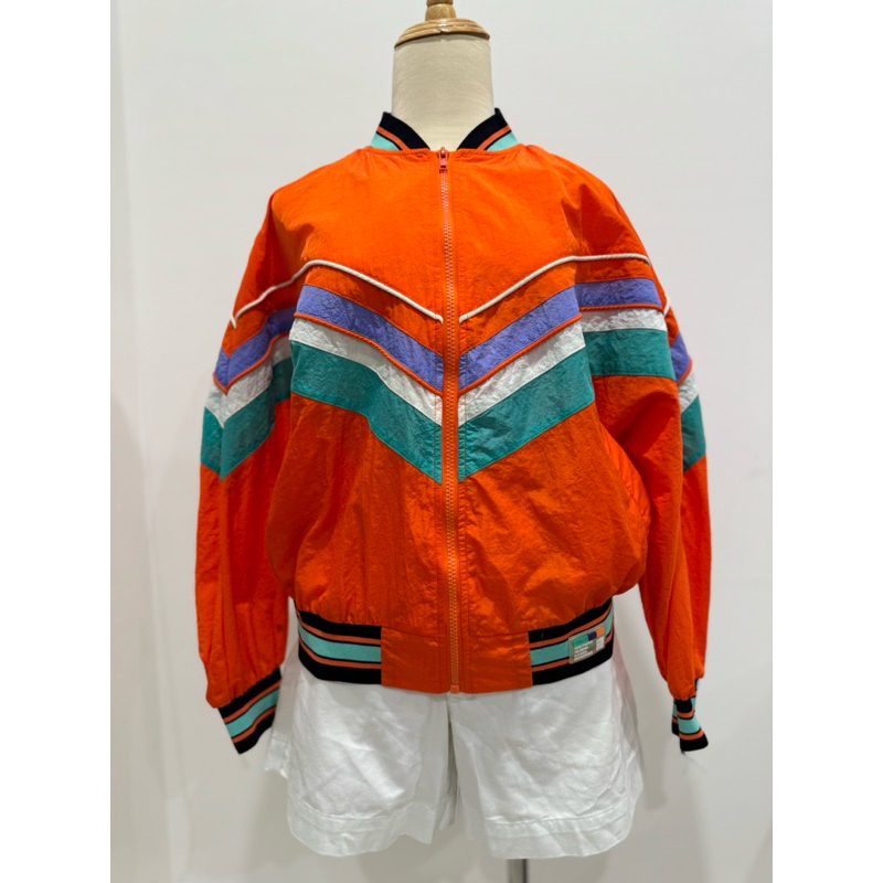 [Pass Goods] _ Women'S bomber Jacket With Blue Stripes Rare Pattern