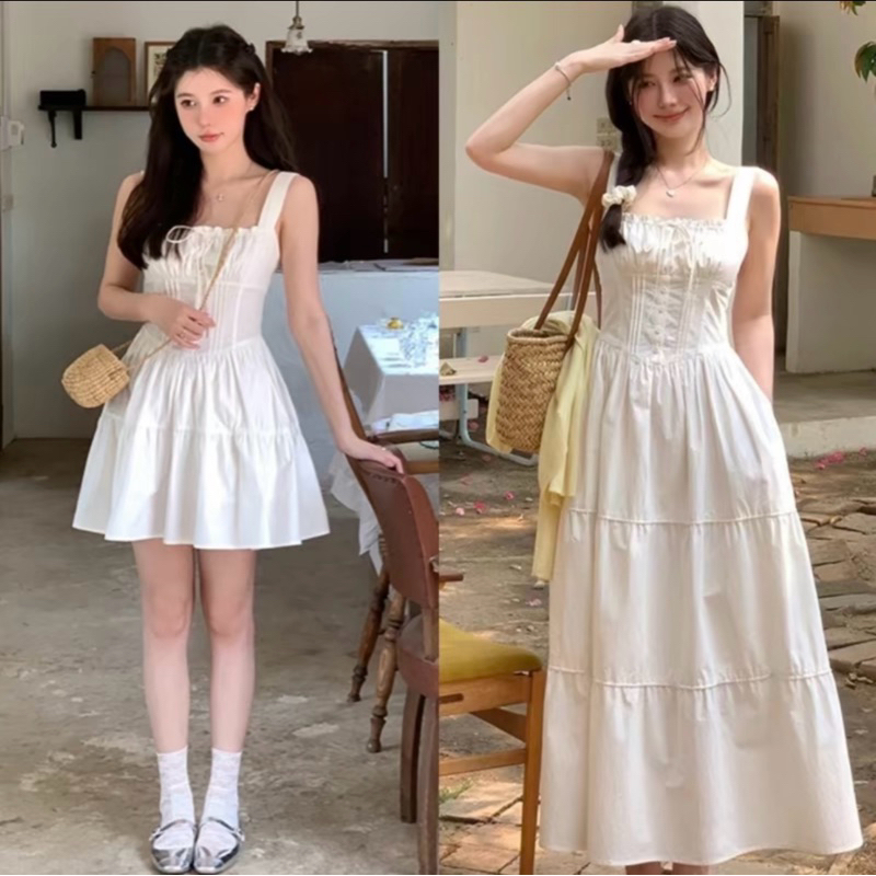 shopee white dress Folklore Gown The all Amanda casual midi civil wedding