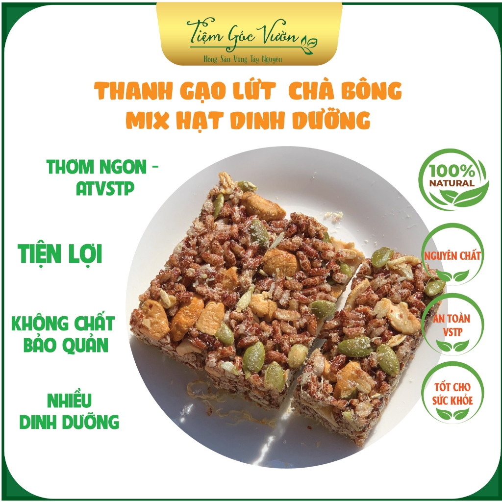 Brown Rice Bar Meat Floss mix Nutritious Seeds 500g, healthy Brown Rice Bar, Diet Brown Rice Bar