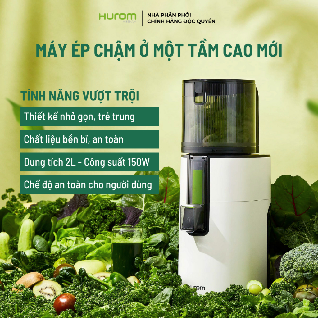 Hurom H400 Slow Press (White) - - Exclusive Distribution In Vietnam