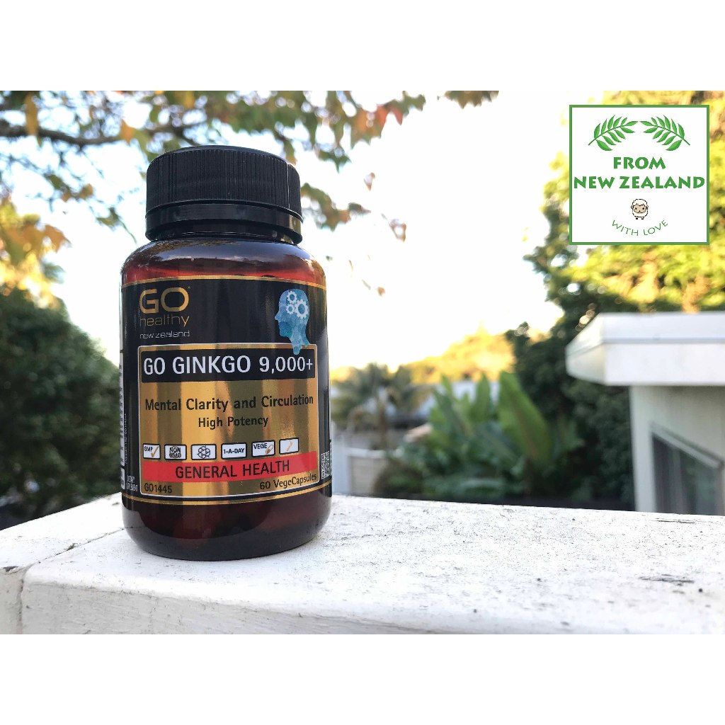 [December 2026] Active Blood Nourishing Brain GO Healthy Ginkgo 9000+ 1 Tablet/day Bottle of 60 New Zealand Tablets