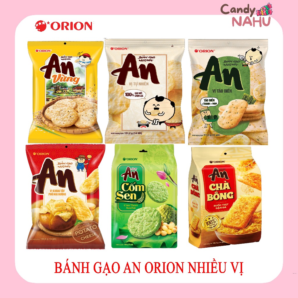 An ORION rice cake with many flavors