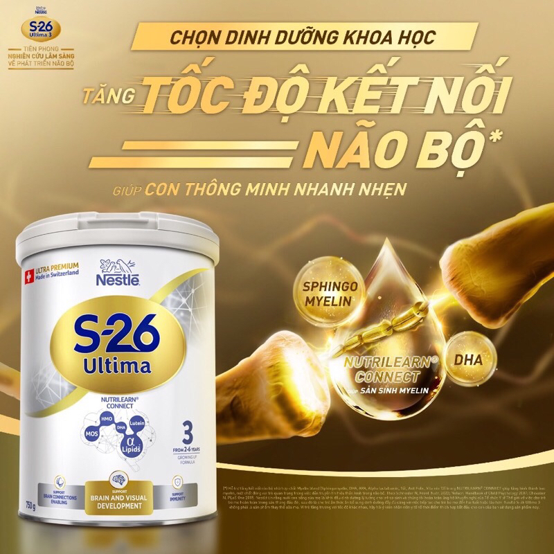 (slightly dented) Formula nutritional product S-26 ULTIMA 3 750G - available in HCM