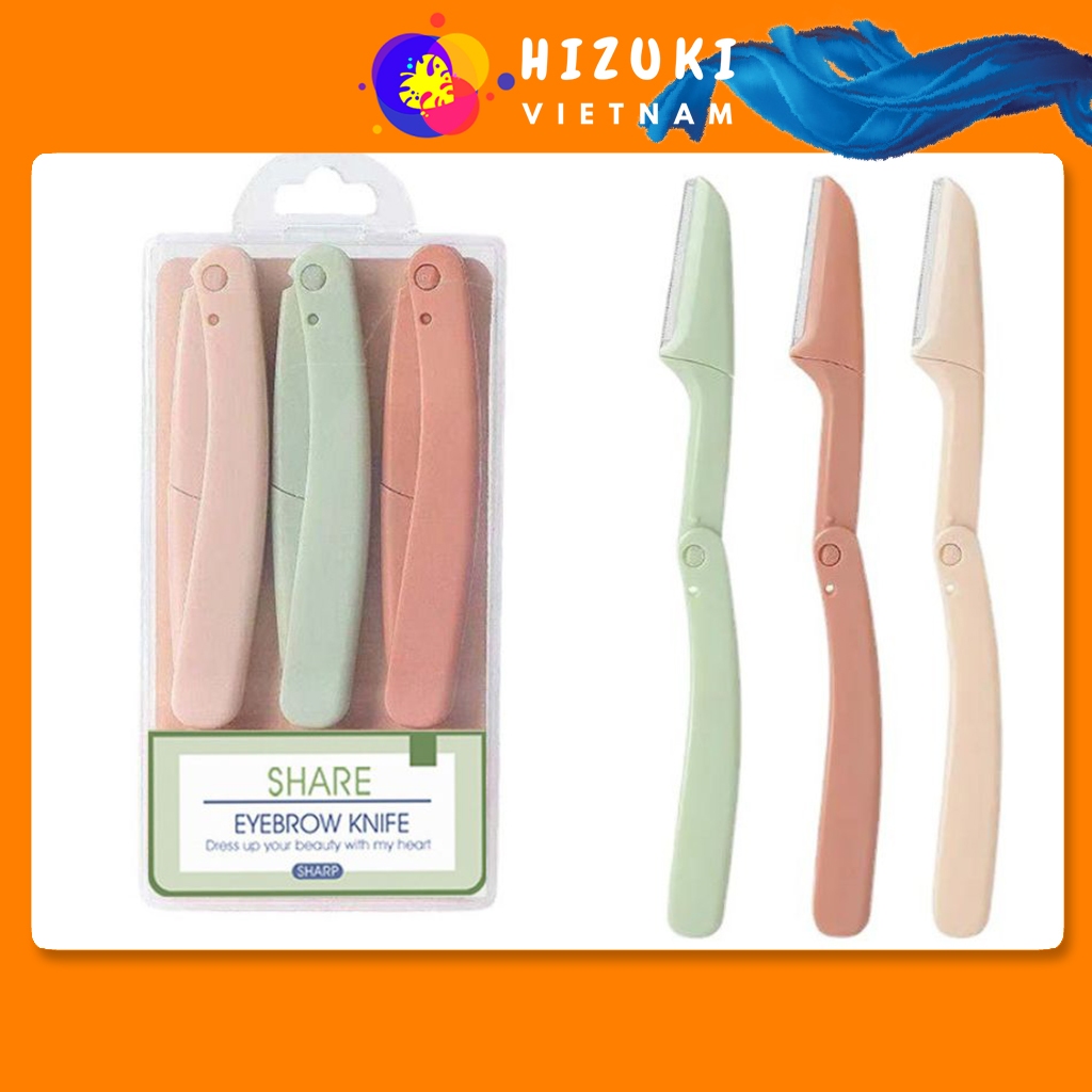 Foldable eyebrow trimmer combo of 3, safe and convenient for users