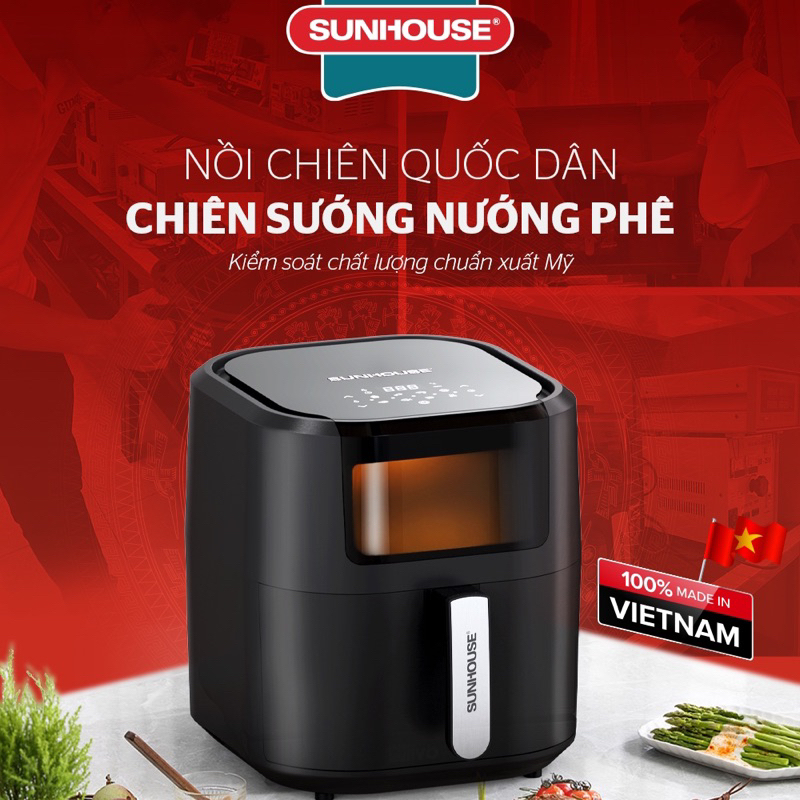 Sunhouse electronic oil-free fryer-griller 4089 capacity 9L-capacity 1800w