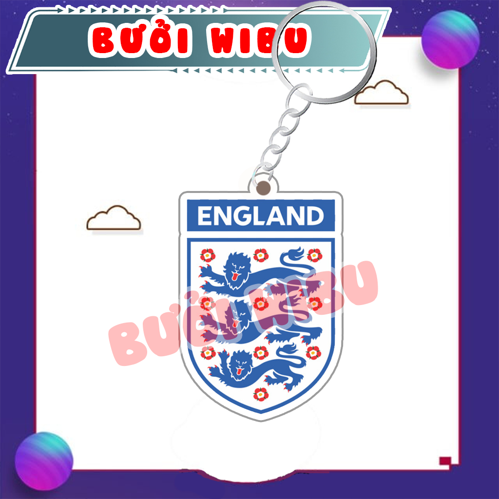 Acrylic Fifa Key Chain Football C Band, Denmark, Serbia, Slovenia Team EURO 2024