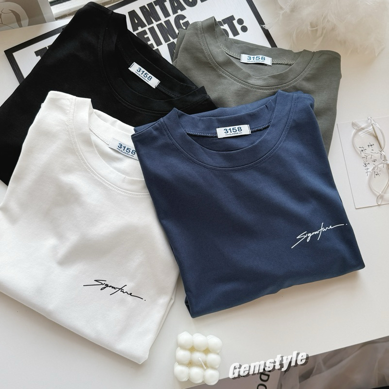 T-shirt 3158, made of dry, cool cotton, loose fit, SIGNATURE