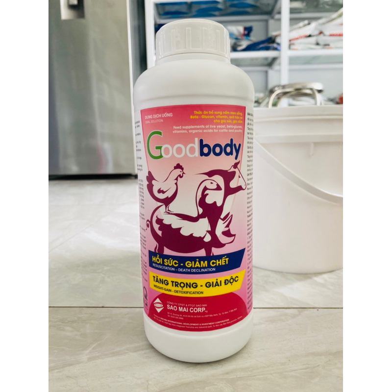 Goodbody Chicken Health - Reduce Death, Gain Weight-Detoxification, Increase Resistance To Good Chickens And Ducks, Livestock 1L