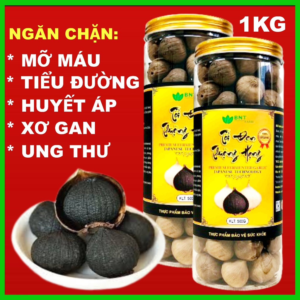 [Special Vip-type] 1KG Black Garlic BNT FARM Alone, Japanese Technology, Reducing Blood Fat, Blood Pressure, Heart Disease, Cirrhosis, Preventing Cancer