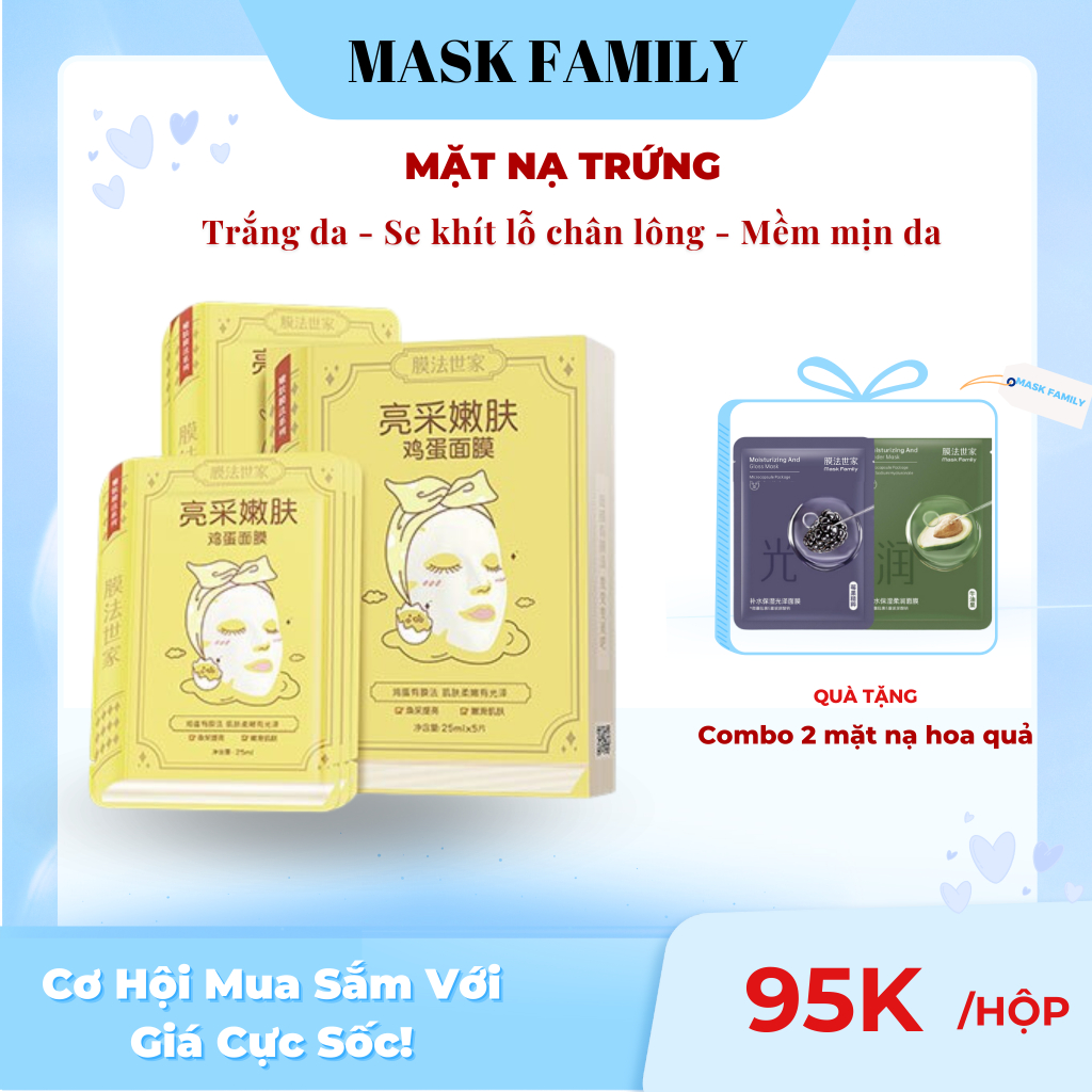 Mask Store Beauty Mask Family Box Of 5 Egg Masks To Help Rejuvenate And Brighten Skin 25ml