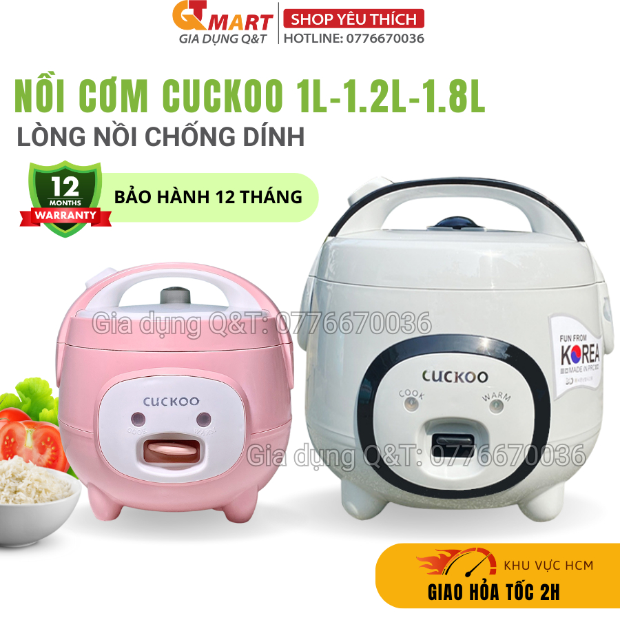 Cuckoo 1L, 1.2L, 1.8L mini Rice Cooker With Lid, Good Anti-Stick, Fast Cooking, Safe For Health, Ability To Keep Warm 3-4