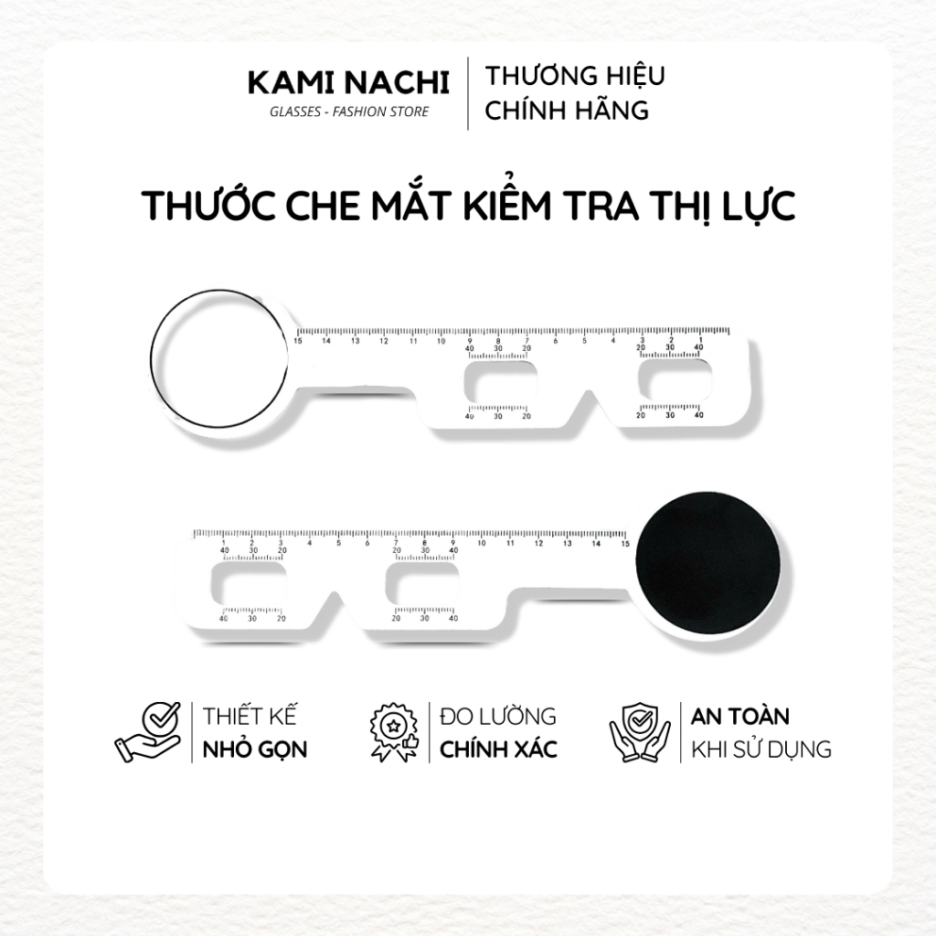 KAMI NACHI pupil distance measurer and eye cover support, reading, vision test