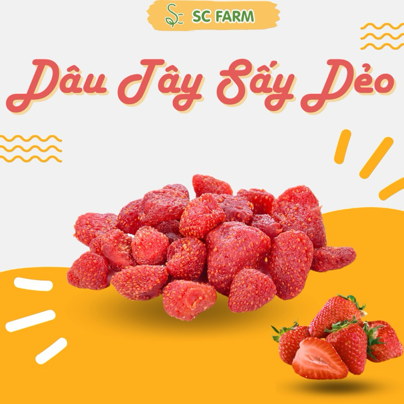Dried strawberries, sugar-free freeze-dried strawberries SC Farm 500g, diet, healthy snack