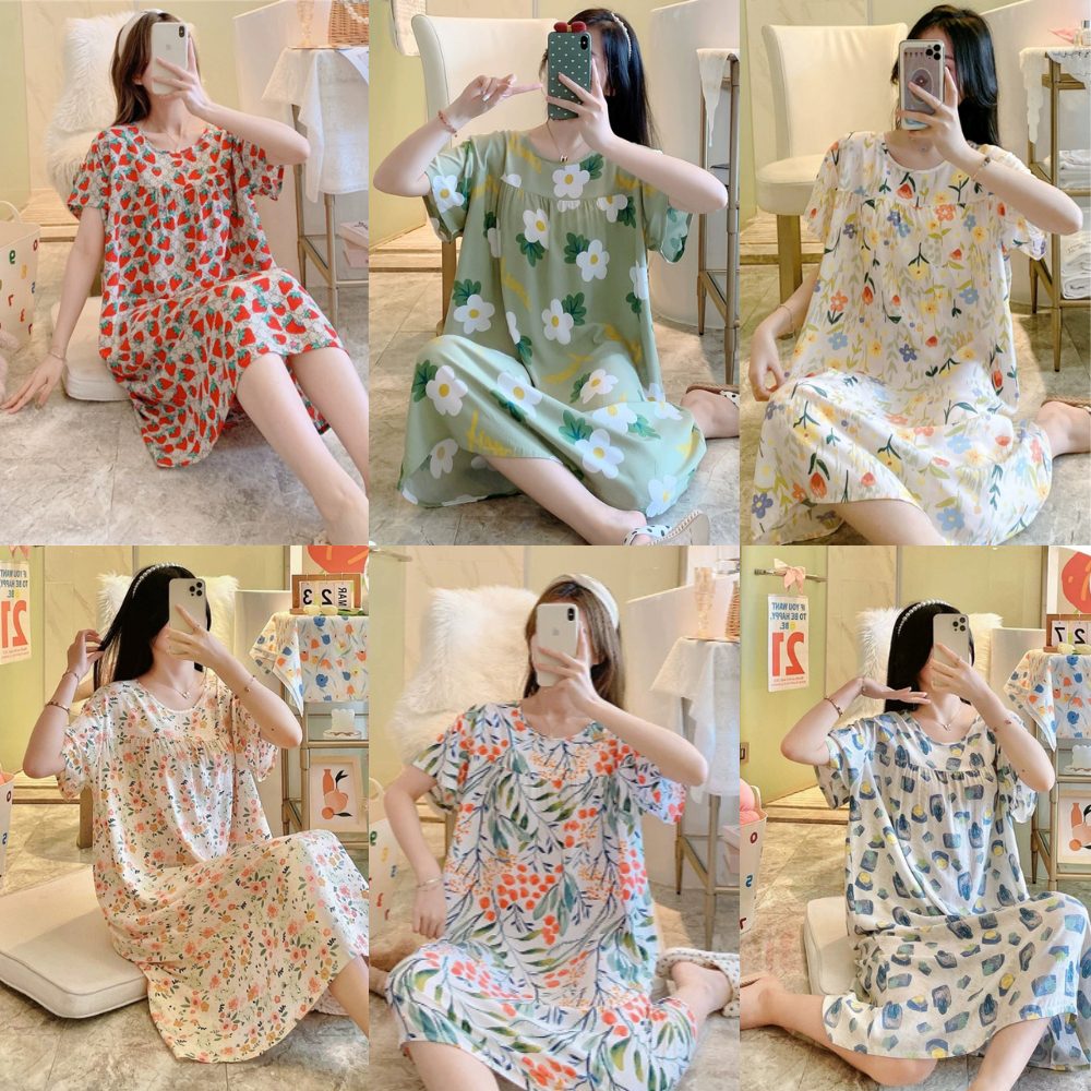 Cute Cool Pijama Silk short sleeve Maternity Nightgown Cotton Summer Cool Comfortable Cool Quality Code 89