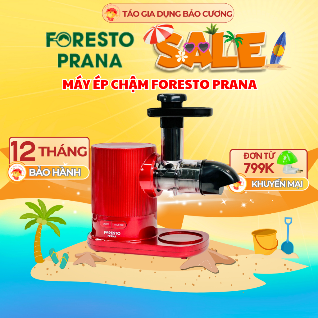 Foresto Prana Horizontal Axis Slow Press Machine - Press Celery Without Worrying About Jam, DC Motor, Smooth Operation, Exhaustion