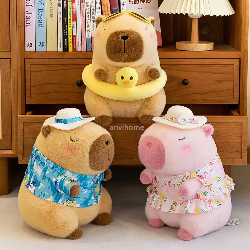 Teddy bear capybara wears pajamas - Capibara wears dresses - cabibara Swimming Floats, beach stuffed Animals Express 68