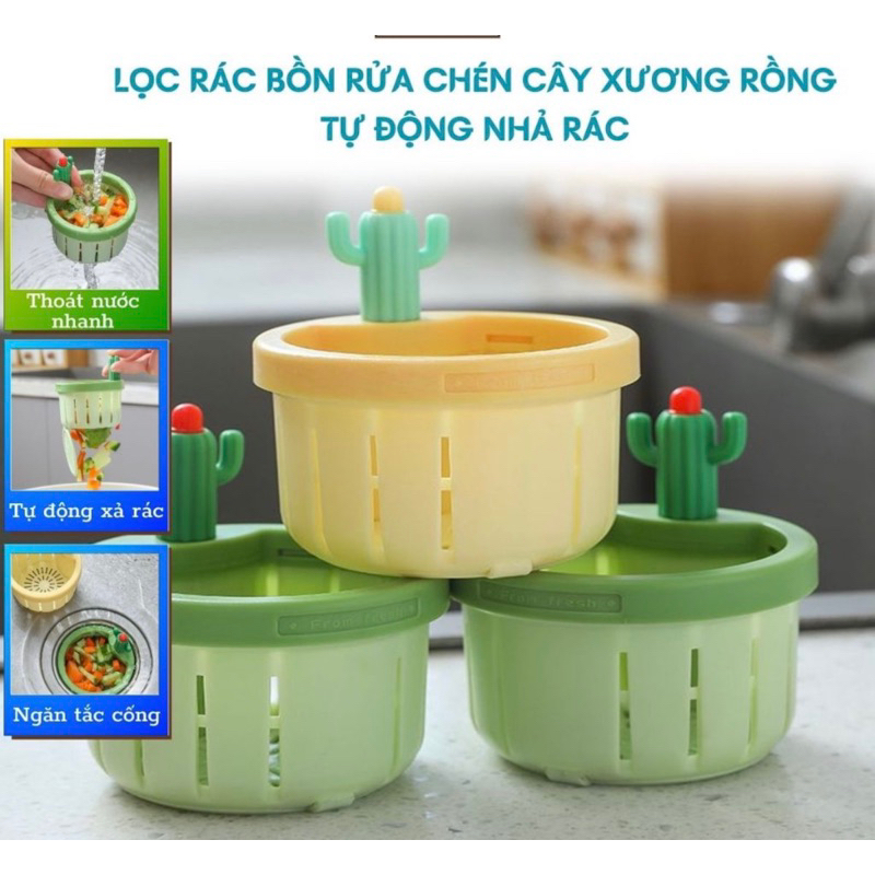 Cactus Shaped Automatic Dishwasher Garbage Filter Set Smart Quick Drainage Filter Tray