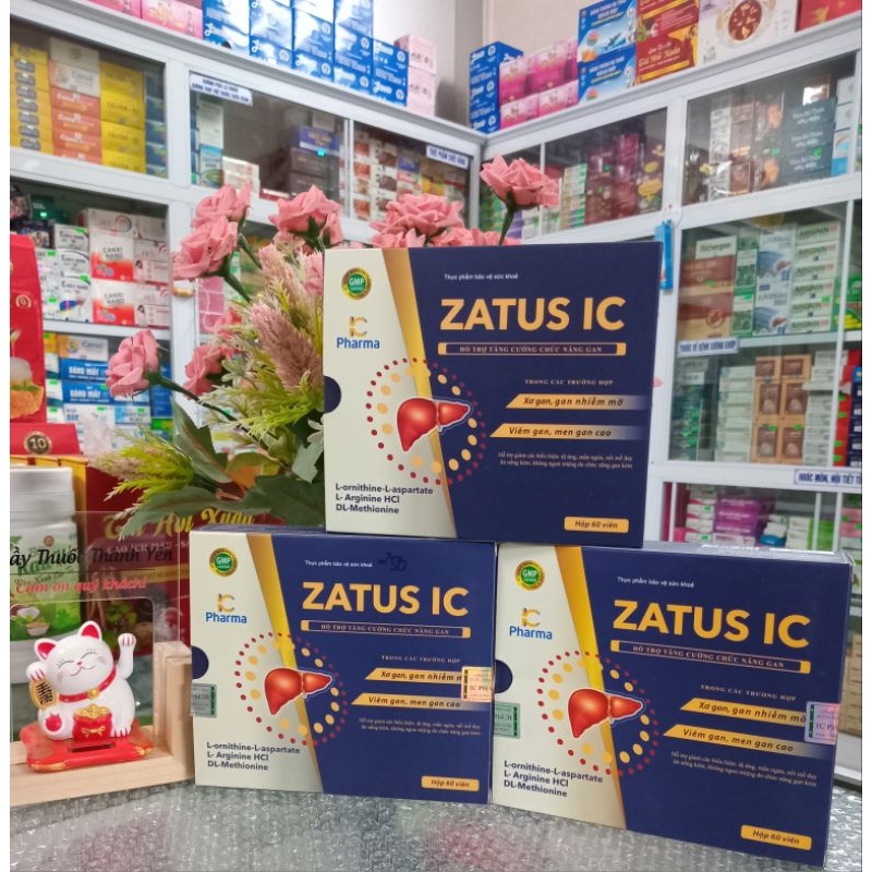 Combo of 3 Boxes of ZATUS IC Get 5 Tubes of Orange C - Supports reducing allergies, rashes, hives, helps eat well, hepatitis, cirrhosis, high liver enzymes