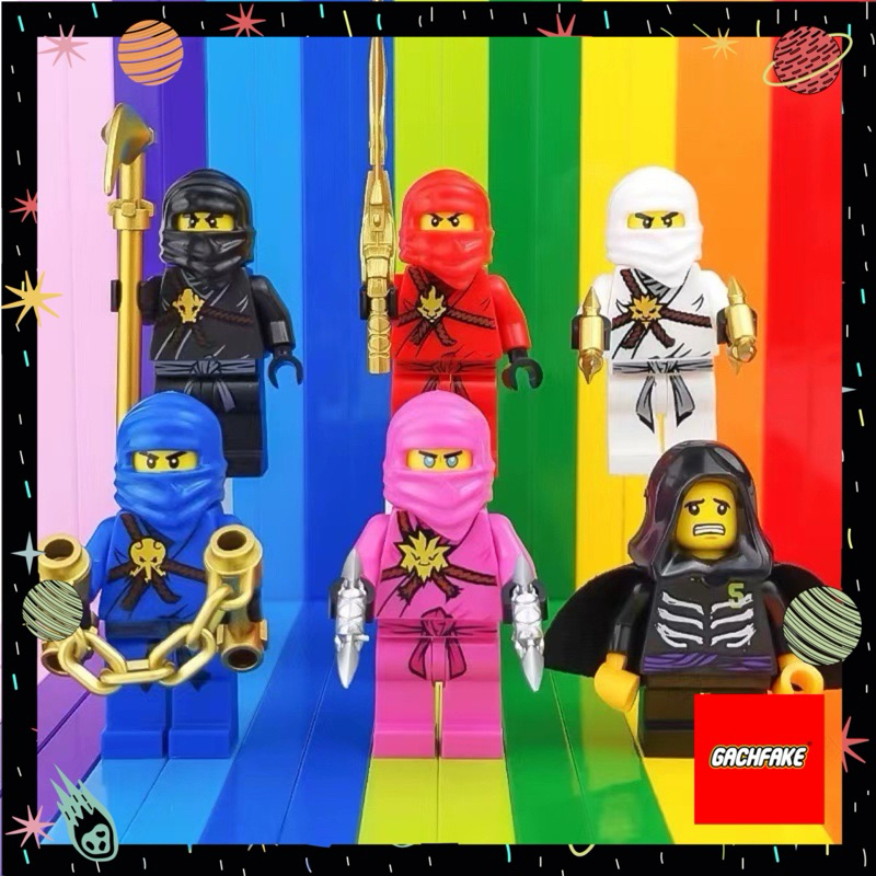 [Cap Error] Assembled Toy Set Of 6 Minifigures Niijna new Pilot-Non Characters