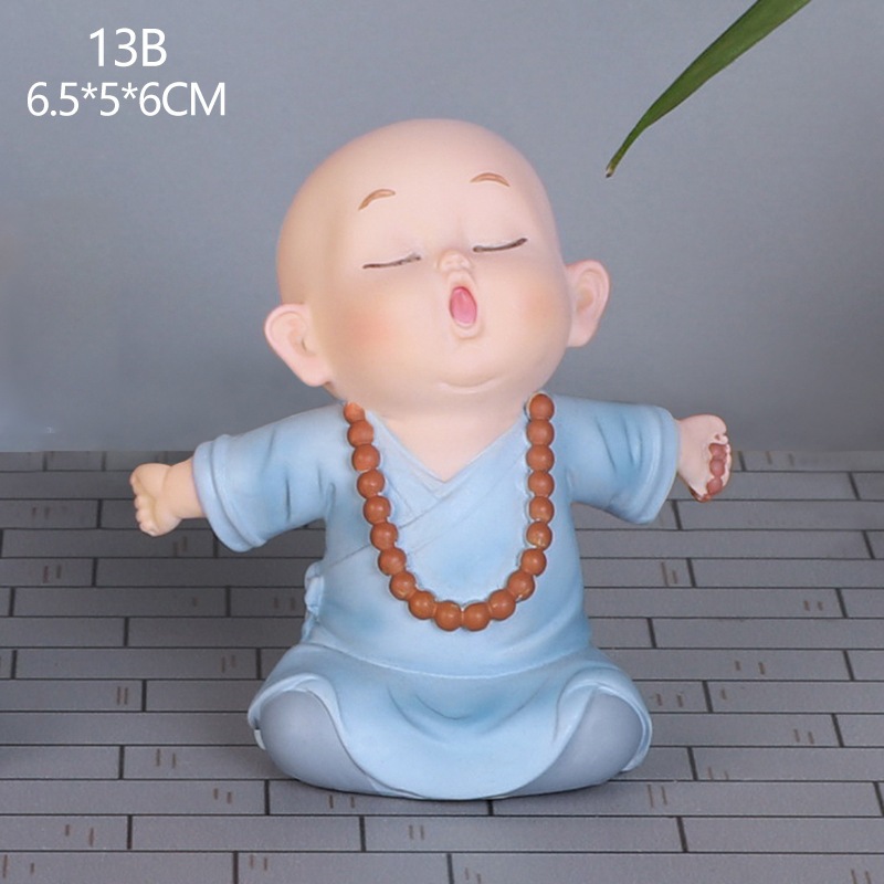 (small Statue) Yawning Little Man Statue (Hands facing horizontally) | Feng Shui and Decorative Statues || Mocminigarden