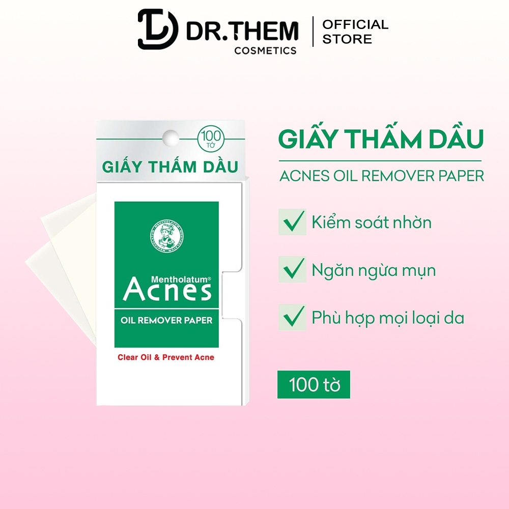 Oil Absorbent Paper / Oil Absorbent Film for Oil Control and Acne Prevention Acnes Oil Remover Paper 50 sheets / 100 sheets - Dr More