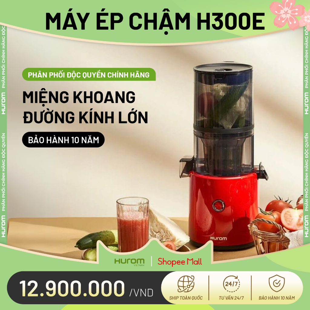 Hurom H300E Slow Press, Hurom H300E Juicer - - Exclusive Distribution In Vietnam