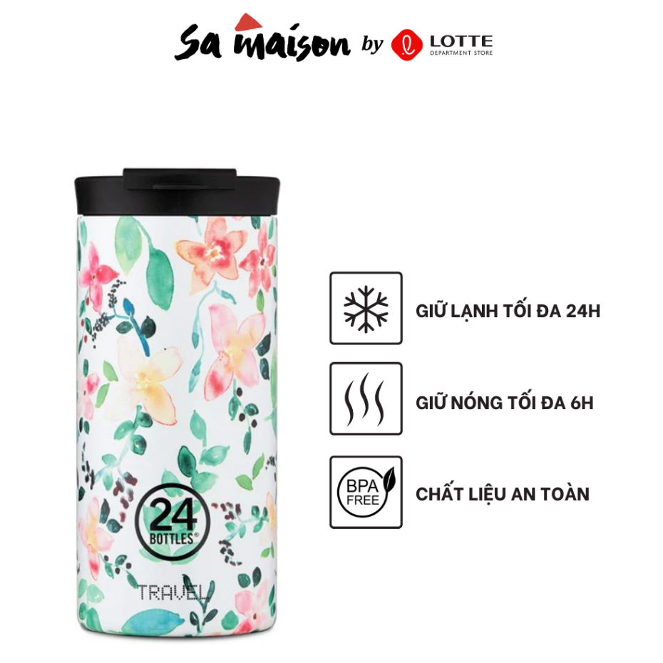 Travel Tumbler 24Bottles 600ml thermos bottle, Little buds, stainless steel material