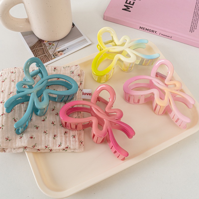 Bow hair clip with bright colors, hot trending model, cute hair accessory
