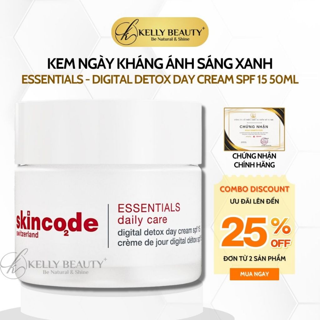 Skincode Essentials Digital Detox Day Cream SPF 15 | Kelly Beauty