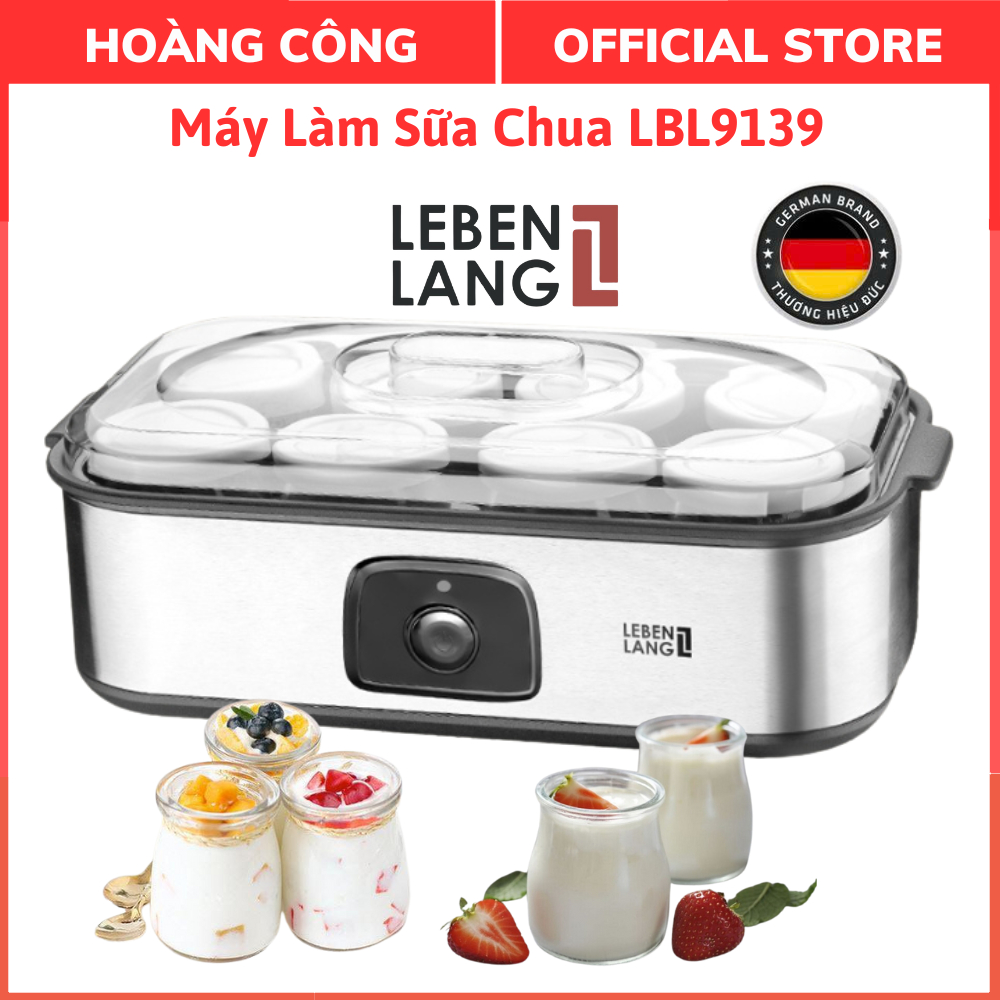 Lebenlang LBL9139 Yogurt Maker Comes With 8 Glass Vials, Capacity 20W, Bottle Capacity 180ml,