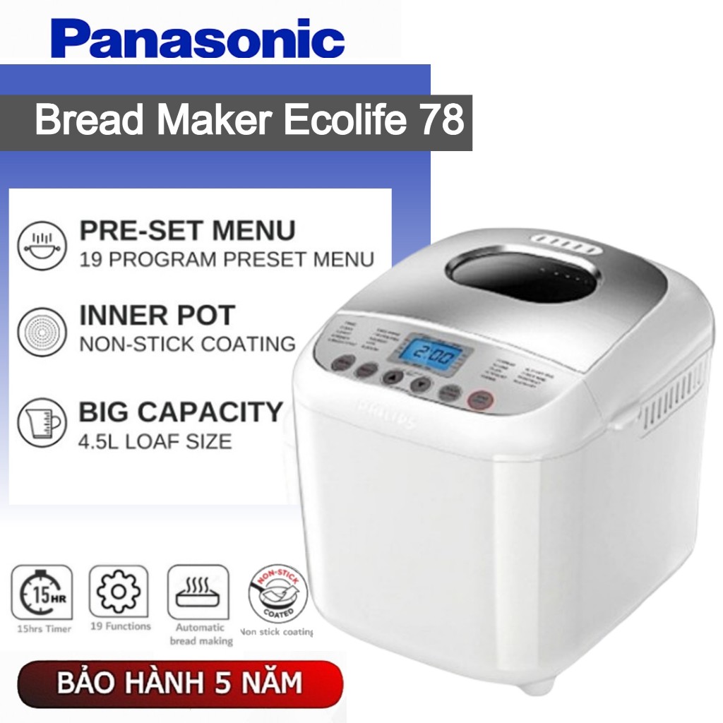 Panasonic Ecolife78 Auto Digital 19 In 1 Multifunction Breadmaker