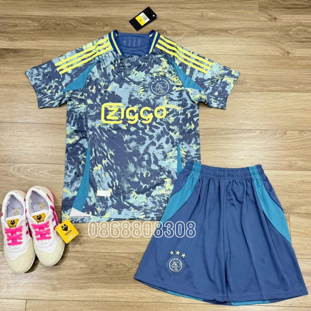 Ziggo Ajax 2024 soccer shirt in blue, 23 / 24, smooth Thai fabric Court