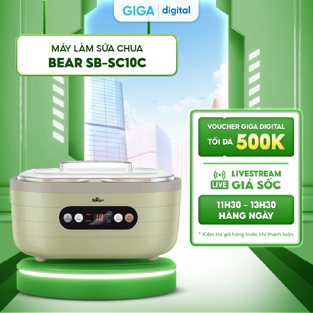 Bear SB-SC10C Yogurt Maker - Includes 1 Large Pot And 3 Small Cups