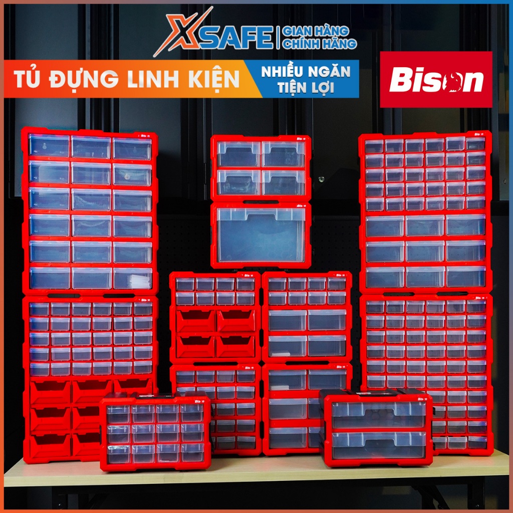 Bison plastic cabinets come in a variety of convenient sizes, used to store electronic and manual components