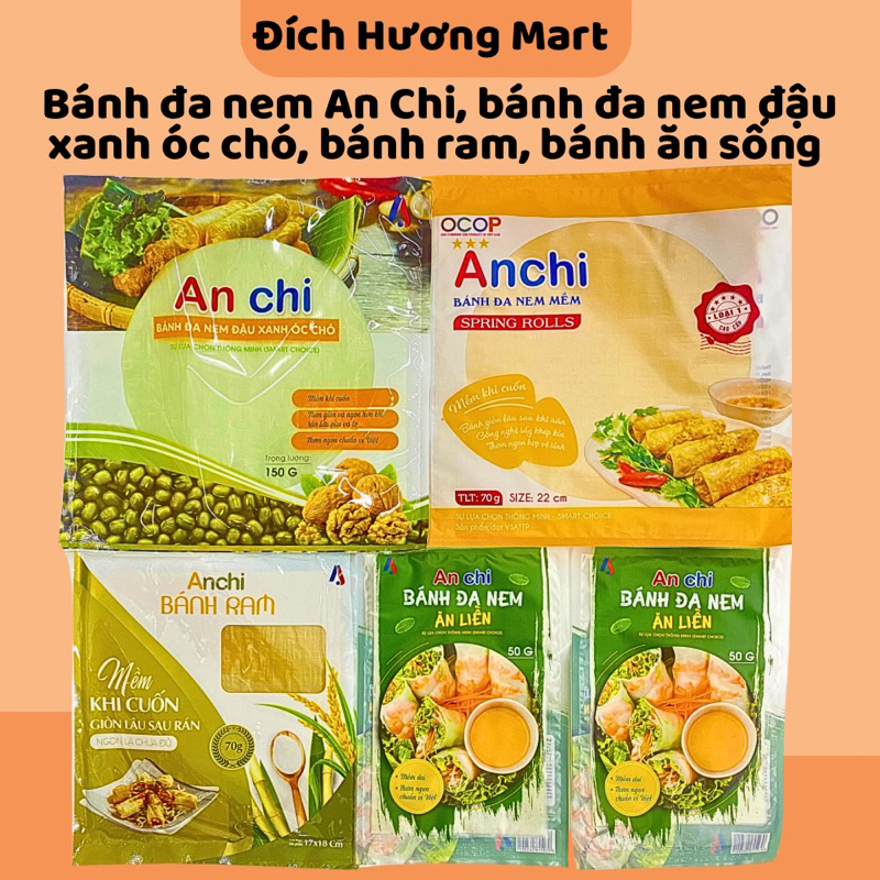 An chi spring roll rice paper, green bean and walnut spring roll rice paper, salad spring roll rice paper, an chi ram cake, raw spring roll rice paper