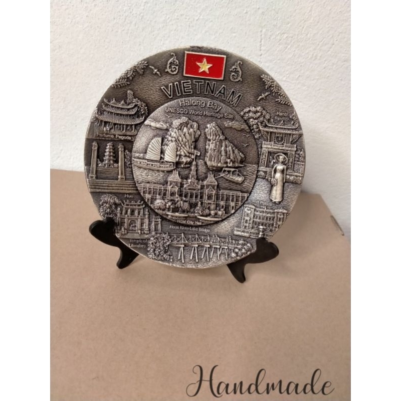 Vietnamese souvenir alloy decorative plate - Vietnamese gift