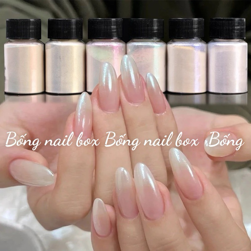 Nail box with mirror-coated ombre upside-down Nail design, new model B325