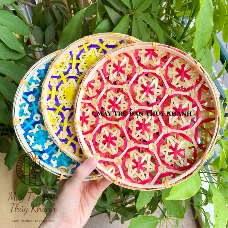 Bamboo rosettes, decorative wall-mounted bamboo mats, Thuy Khanh Bamboo and Rattan decor