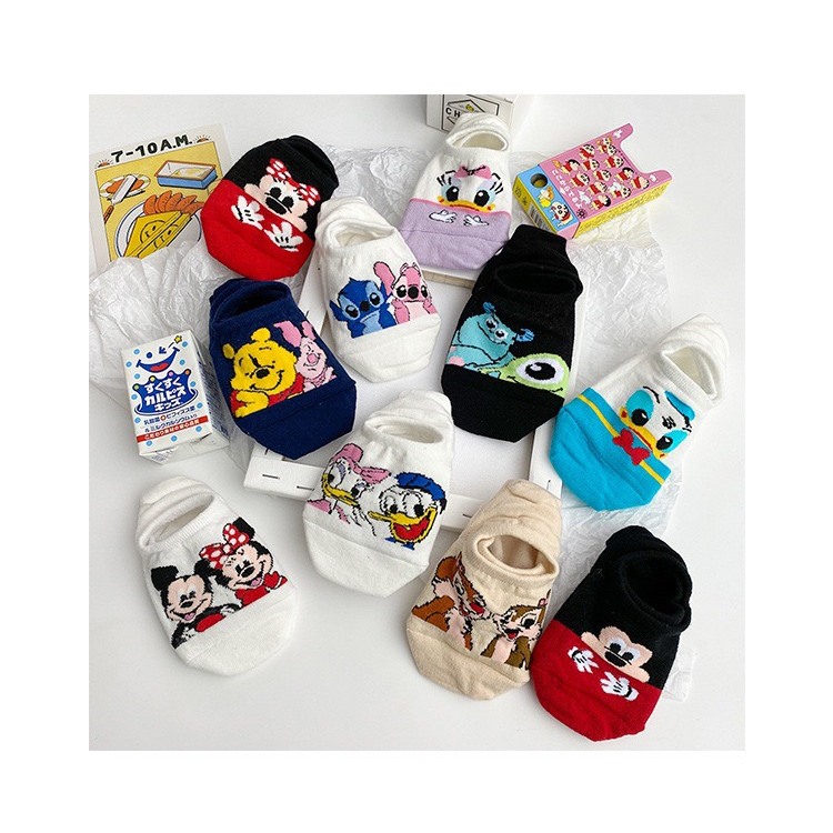 Female Comedy Socks With Many Cute Cartoon Disney