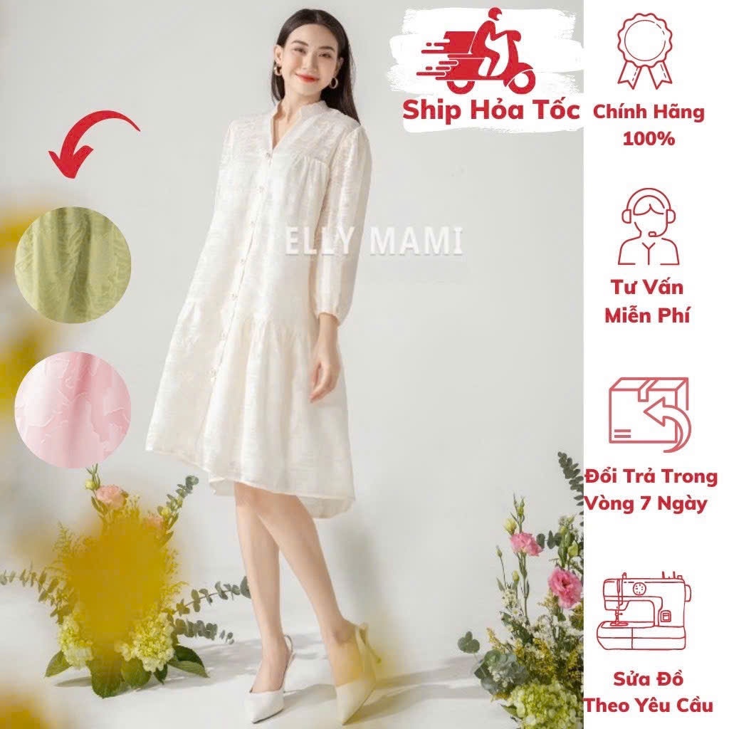 [BEST Seller] [Baby Open Buttons] V-Neck Chiffon Ball Gown Dress, Easy to Wear, Comfortable, Super Cool1