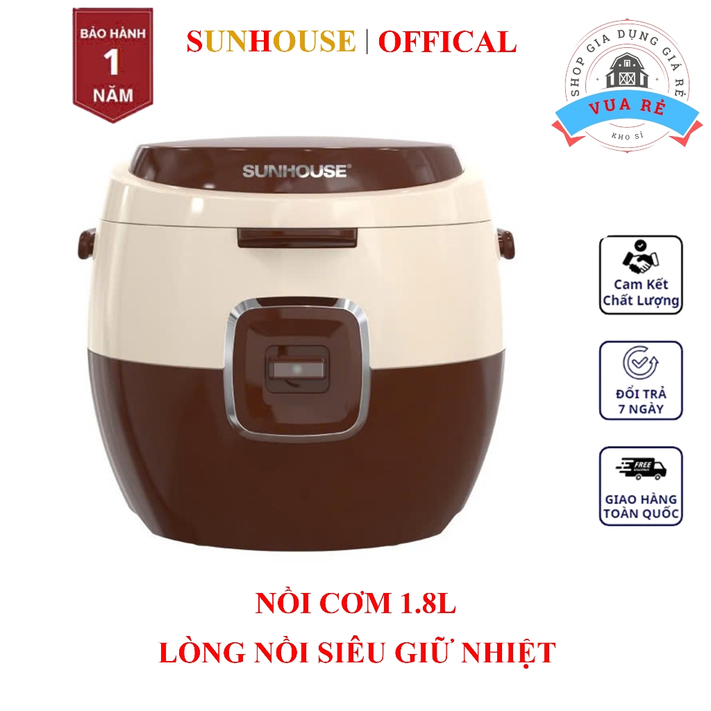 [Cheap King] SUNHOUSE Super Keep Warm Rice Cooker, 1.8L Capacity, Super Delicious Rice Cooking, Genuine 12 Months Insurance