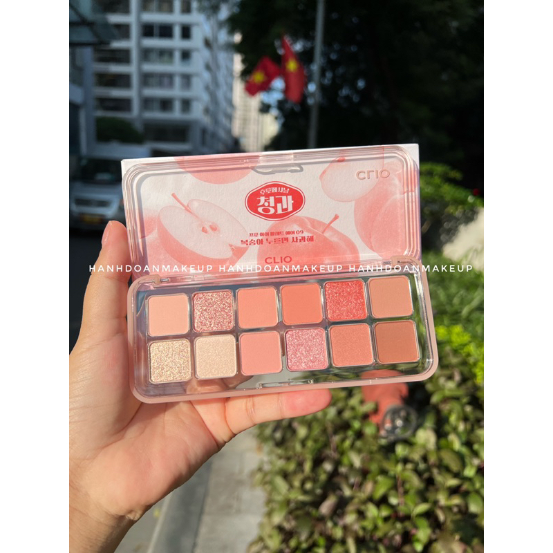 CLIO Pro Eye Air Eyeshadow Palette 12 pans 09 Peach Matte Apple