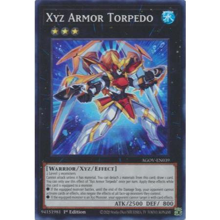 Yugioh Card - TCG (UK) - Xyz Armor Torpedo - AGOV-EN039 - Super Rare 1st Edition