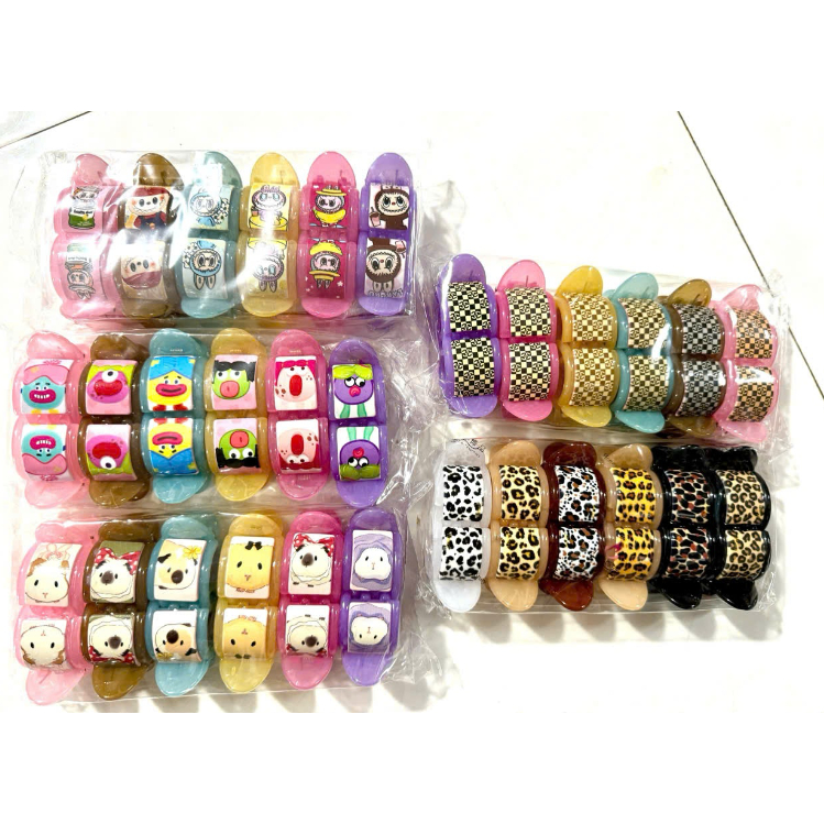 Honey 6-Tooth Round Hair Fold with Many Cute Patterns