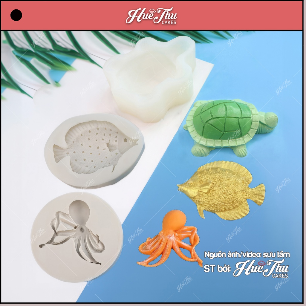 A98 Seafood silicone mold (many models) for making 3d and 4d jelly cakes with sticky ri…