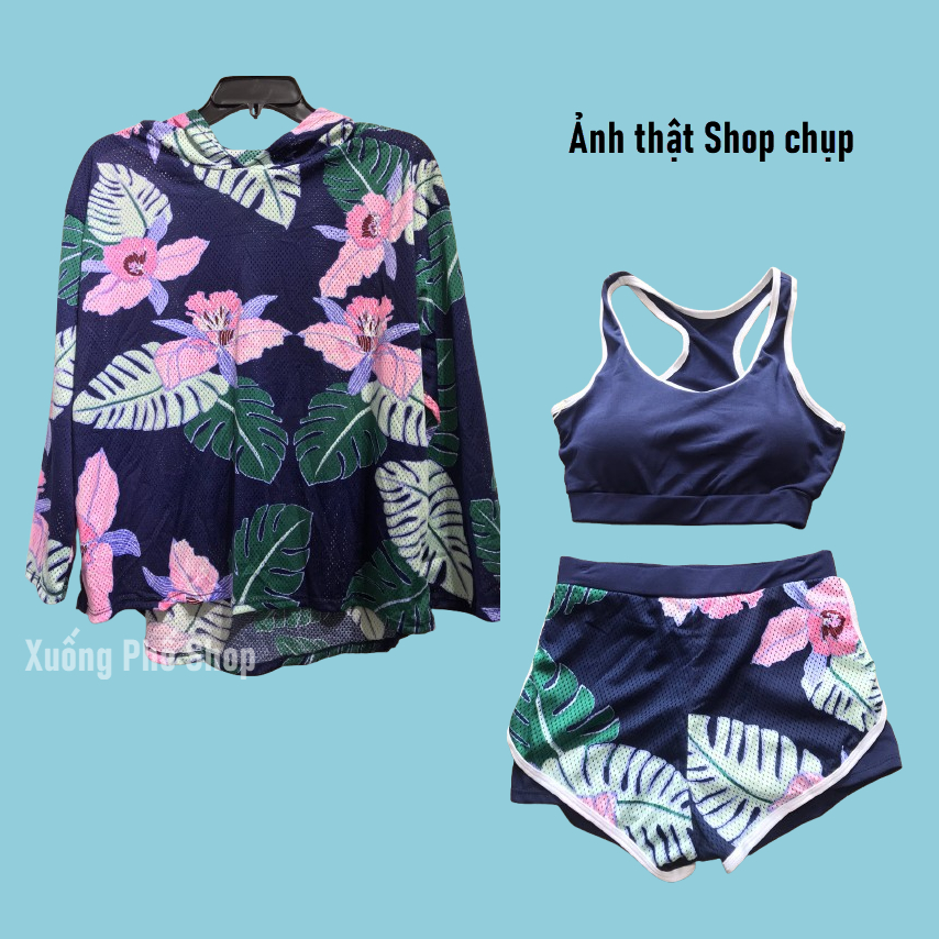 (Imported Goods) Swimsuit Set 3 Piece, including brilliant Tropical T-shirt 222805