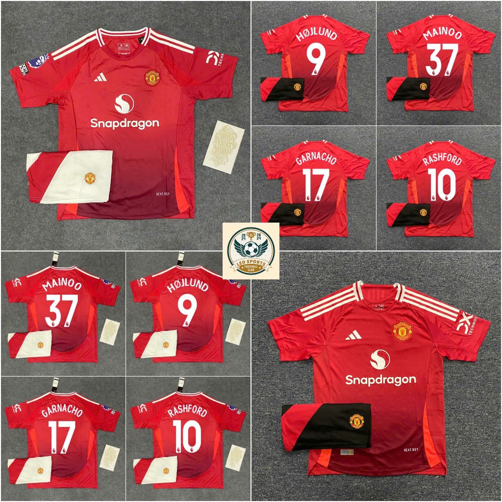 Manchester United 24/25 Home Football/Soccer Kit (Pre-Printed) - High Quality Super Thai Products