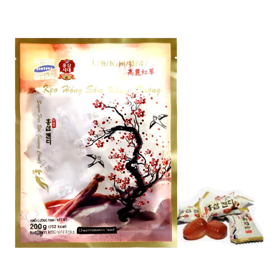 Ecobin Sugar-Free Red Ginseng Candy (Bag/200g)